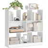 Songmics Regale & Schränke<Bücherregal in Weiß - (B)97,5 x (H)100 x (T)30 cm
