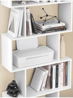 Songmics Regale & Schränke<Bücherregal in Weiß - (B)70 x (H)191,6 x (T)24 cm