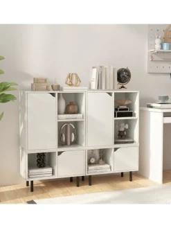 COSTWAY Regale & Schränke<Bücherregal stapelbar in Weiß