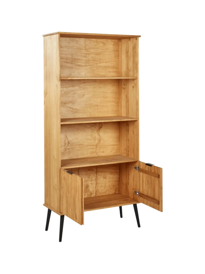Beliani Regale & Schränke<Bücherregal TIMMINS in Braun - (W) 90 x (H) 190 x (L) 39 cm