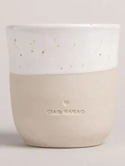 Eulenschnitt Gedeckter Tisch<Becher "Ciao Kakao" in Beige/ Weiß - 320 ml