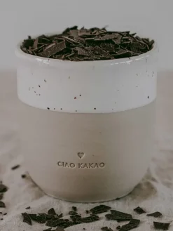 Eulenschnitt Gedeckter Tisch<Becher "Ciao Kakao" in Beige/ Weiß - 320 ml
