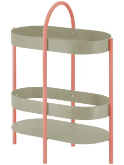 Remember Regale & Schränke<Beistellkonsole "Barbara" in Mint/ Koralle - (H)72,3 cm