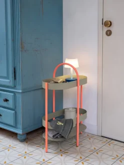 Remember Regale & Schränke<Beistellkonsole "Barbara" in Mint/ Koralle - (H)72,3 cm