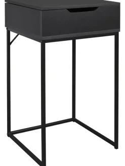 Rétro Chic Tische<Beistelltisch "Abbott" in Schwarz - (B)45 x (H)77 x (T)45 cm