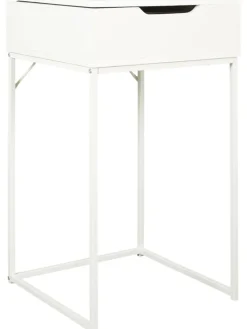 THE HOME DECO FACTORY Tische<Beistelltisch "Abbott" in Weiß - (B)45 x (H)77 x (T)45 cm