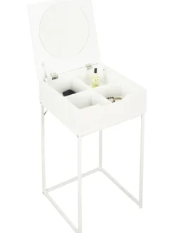 THE HOME DECO FACTORY Tische<Beistelltisch "Abbott" in Weiß - (B)45 x (H)77 x (T)45 cm