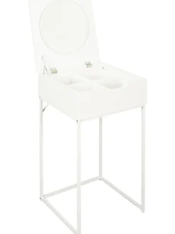 THE HOME DECO FACTORY Tische<Beistelltisch "Abbott" in Weiß - (B)45 x (H)77 x (T)45 cm
