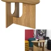 Rétro Chic Tische<Beistelltisch ''Calypso'' in Hellbraun - (B)60 x (H)42 x (T)48 cm