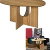 Rétro Chic Tische<Beistelltisch "Calypso" in Hellbraun - (B)80 x (H)43 x (T)60 cm