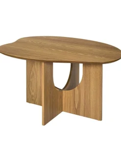 Rétro Chic Tische<Beistelltisch "Calypso" in Hellbraun - (B)80 x (H)43 x (T)60 cm