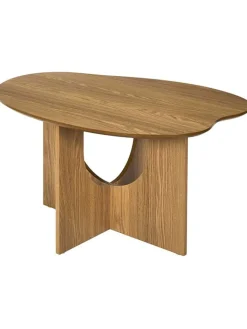 Rétro Chic Tische<Beistelltisch "Calypso" in Hellbraun - (B)80 x (H)43 x (T)60 cm