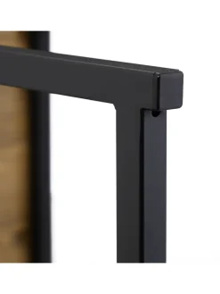 relaxdays Tische<Beistelltisch 2er Set in Holzoptik/ Schwarz