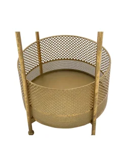 Mauro Ferretti Tische<Beistelltisch in Gold/ Weiß - (H)62 x Ø 35 cm