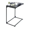 relaxdays Tische<Beistelltisch in Schwarz - (B)55 x (H)66 x (T)35 cm