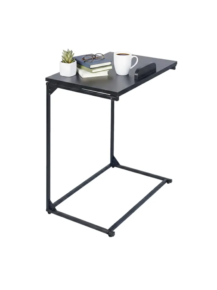 relaxdays Tische<Beistelltisch in Schwarz - (B)55 x (H)66 x (T)35 cm