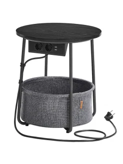 SONGMICS Tische<Beistelltisch in Schwarz - (H)50 cm - Ø 45 cm