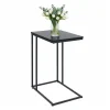 relaxdays Tische<Beistelltisch in Schwarz - (B)50 x (H)64 x (T)35 cm