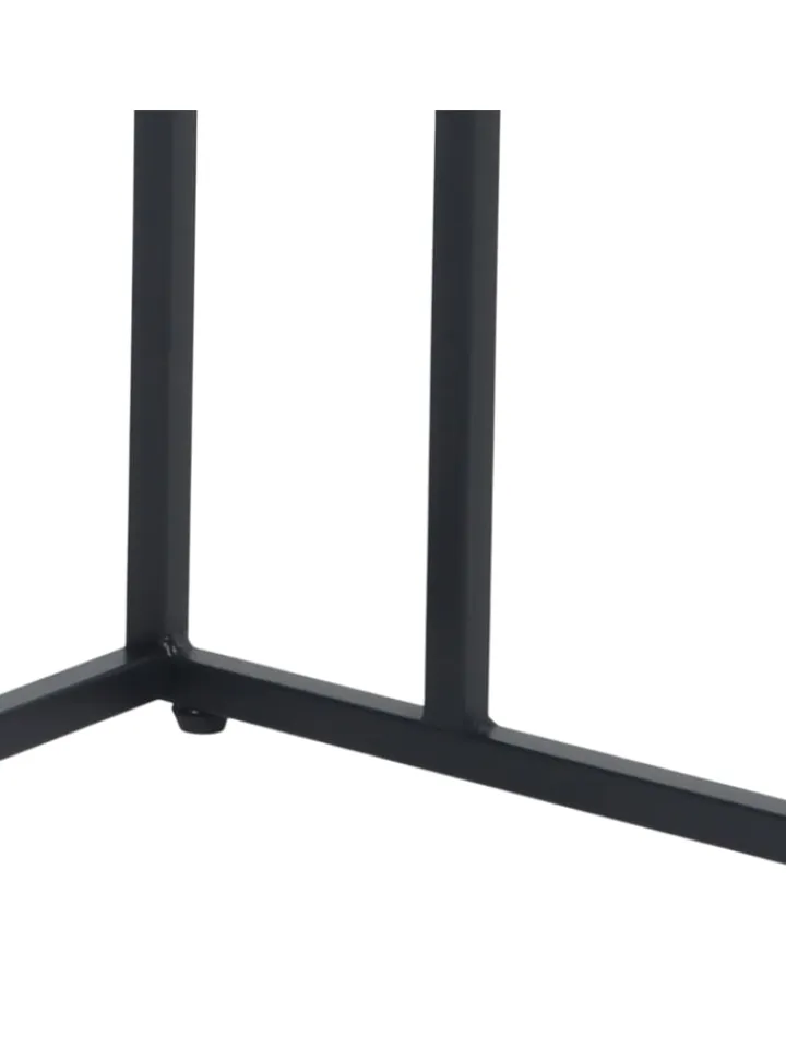 relaxdays Tische<Beistelltisch in Schwarz - (B)50 x (H)64 x (T)35 cm