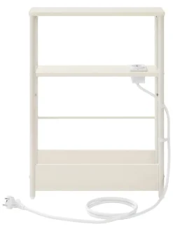 Songmics Tische<Beistelltisch in Weiß - (B)45 x (H)58 x (T)18 cm