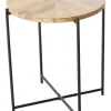 Boltze Tische<Beistelltisch "Mandi" in Hellbraun - (H)53 x Ø 46 cm