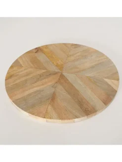Boltze Tische<Beistelltisch "Mandi" in Hellbraun - (H)53 x Ø 46 cm