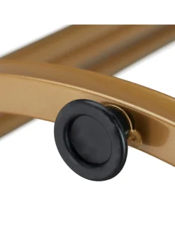 relaxdays Tische<Beistelltisch "MARMO" in Schwarz/ Gold - (H)51 x Ø 41 cm