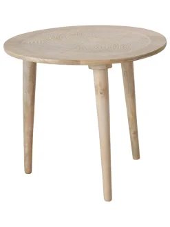 Boltze Tische<Beistelltisch "Norska" in Hellbraun - (H)47 x Ø 54 cm
