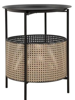 Mauro Ferretti Tische<Beistelltisch "Osaka" in Schwarz/ Braun - (H)50 cm