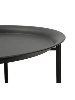 Mauro Ferretti Tische<Beistelltisch "Osaka" in Schwarz/ Braun - (H)50 cm