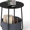 COSTWAY Tische<Beistelltisch rund φ45 x 50,5 cm in Schwarz