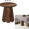 Rétro Chic Tische<Beistelltisch "Will" in Braun - (H)45 x Ø 45 cm