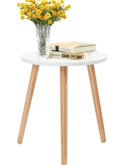 COSTWAY Tische<Beistelltisch 40x40x48cm in Weiß