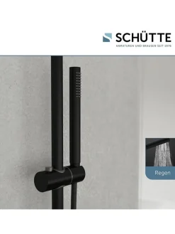 Schütte Badaccessoires<Überkopf-Brauseset "Aquaduct" in Schwarz