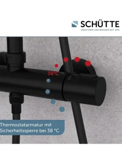 Schütte Badaccessoires<Überkopf-Brauseset "Aquaduct" in Schwarz