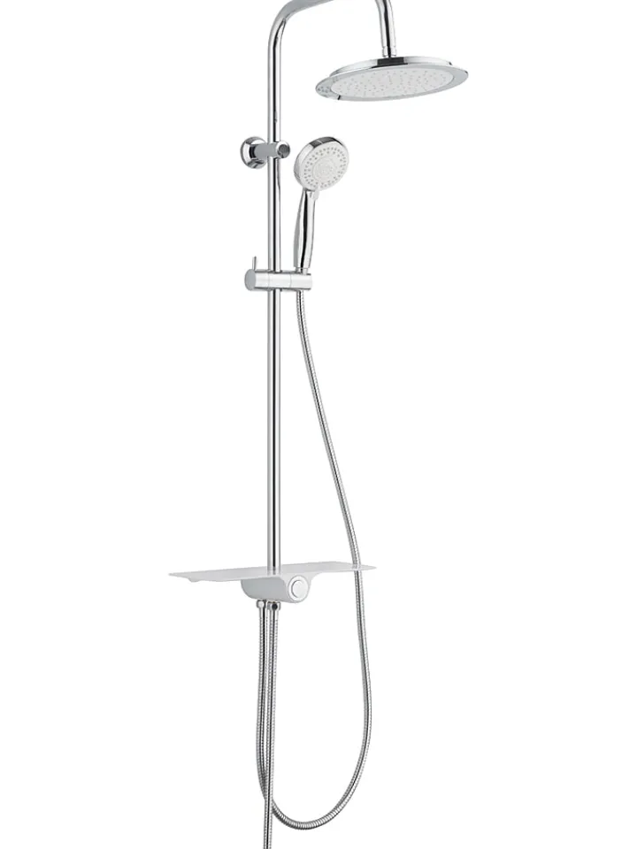 Schütte Badaccessoires<Überkopfbrauseset "Aquastar" in Chrom/ Weiß