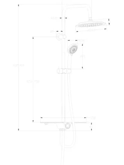 Schütte Badaccessoires<Überkopfbrauseset "Aquastar" in Chrom/ Weiß