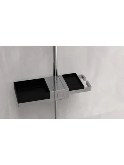 Schütte Badaccessoires<Überkopfbrauseset "Blueperl" in Chrom/ Schwarz