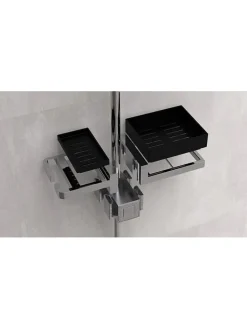 Schütte Badaccessoires<Überkopfbrauseset "Blueperl" in Chrom/ Schwarz