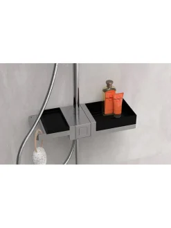 Schütte Badaccessoires<Überkopfbrauseset "Blueperl" in Chrom/ Schwarz