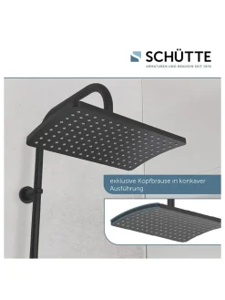 Schütte Badaccessoires<Überkopfbrauseset "Mallorca" in Schwarz