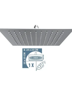 Schütte Badaccessoires<Überkopfbrauseset "Silver Rain" in Chrom