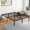 COSTWAY Betten & Matratzen<Bettgestell Metall 160 x 200 cm in Schwarz