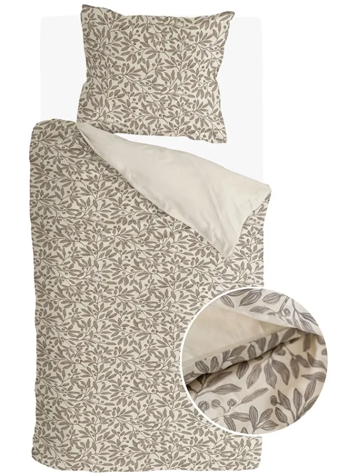 Walra Bettwäsche & Bettwaren<Bettwäsche-Set "Leaf Whispers" in Khaki/ Creme