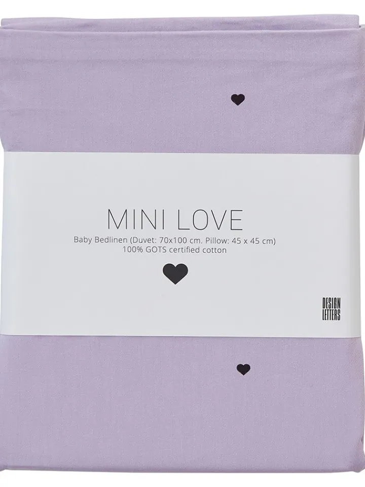 Design Letters Kindermöbel<Bettwäsche-Set "Mini Favourite" in Lila - (L)100 x (B)70 cm