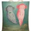 Mr. & Mrs. Panda Einkaufstaschen & -Trolleys<Beuteltasche Axolotl Liebe Design ohne Spruch in Weiß