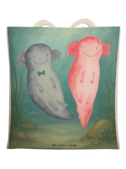 Mr. & Mrs. Panda Einkaufstaschen & -Trolleys<Beuteltasche Axolotl Liebe Design ohne Spruch in Weiß