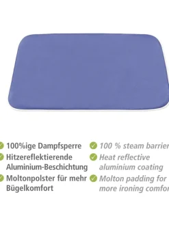 Wenko Putz- & Waschutensilien<Bügeldecke "Steam" in Blau - (B)65 x (H)100 cm