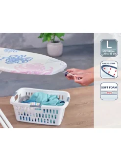 Leifheit Bügeleisen|Klima & Haushalt<Bügeltischbezug "Cotton Classic L/U" in Weiß/ Blau/ Rosa