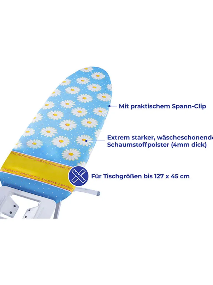 Wenko Weitere Haushaltshelfer<Bügeltischbezug "Maximex" in Hellblau - (L)128 x (B)54 cm